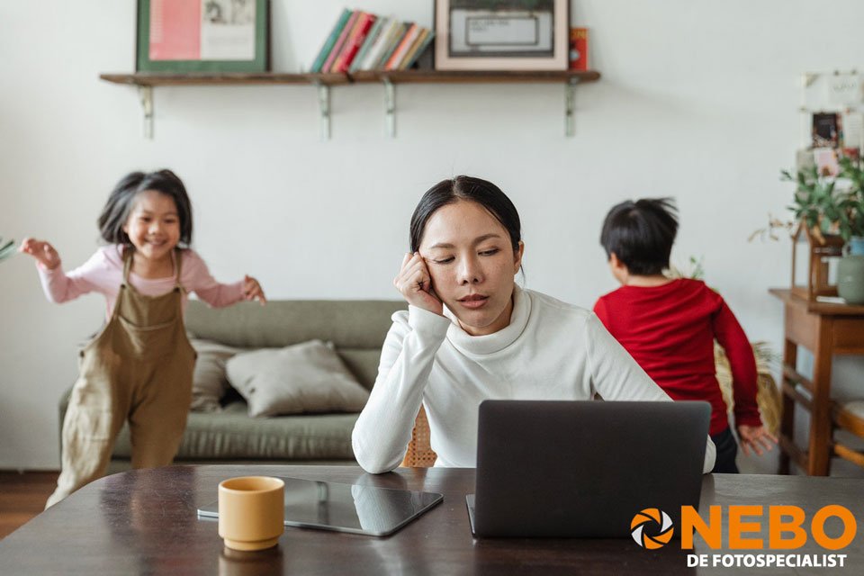 Thuiswerken concentreren printen papier inktcartridges Thuiswerken concentreren printen papier inktcartridges